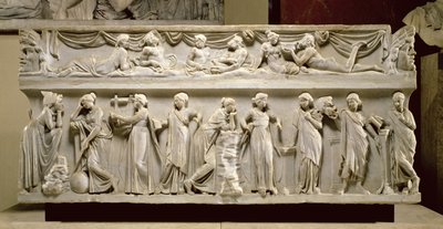 Sarkophag der Musen, römisch von Roman